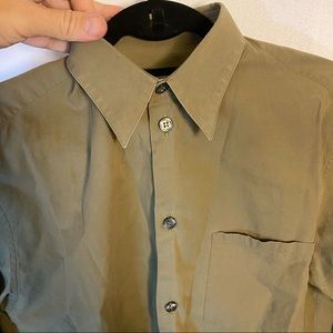 Helmet Lang Vintage M/L army green(ish) button down shirt 38/15